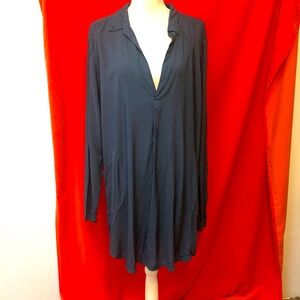 CP Shades long sleeve lara smock dress ink blue size L